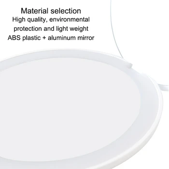 Prenosné Skladacie Zrkadlo S LED Svetlo make-up Zrkadlo, 10X lupu, 12 Lampa Perličiek Mini Zrkadlo 5