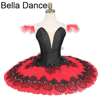 Dospelých Black Red Paquita La Esmeralda Competiton Ženy Tutu Kostým Dievčatá, Deti Profesionálne Klasické Tutu Tanier AdultBT9052B